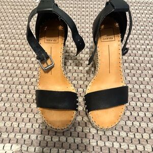 Dolce Vita Black Espadrille Shoes with Ankle Straps
